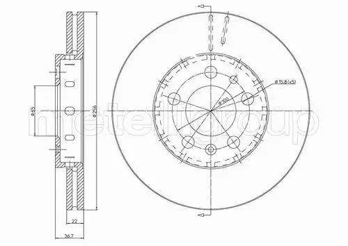 METELLI TARCZA HAMULCOWA 23-0390C 