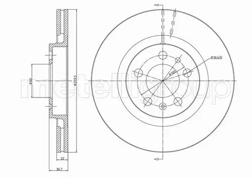 METELLI TARCZA HAMULCOWA 23-0391C 