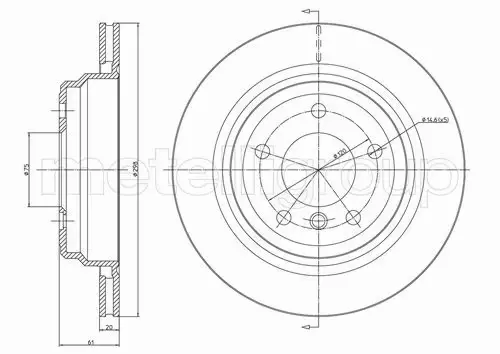 METELLI TARCZA HAMULCOWA 23-0398C 