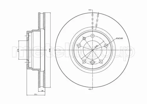 METELLI TARCZA HAMULCOWA 23-0399 