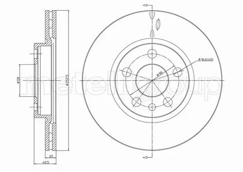 METELLI TARCZA HAMULCOWA 23-0402 