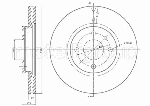 METELLI TARCZA HAMULCOWA 23-0407C 