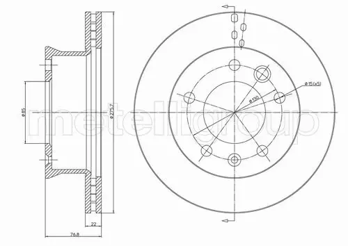 METELLI TARCZA HAMULCOWA 23-0418 