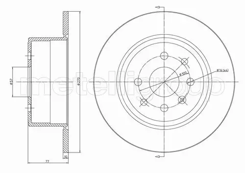 METELLI TARCZA HAMULCOWA 23-0426 