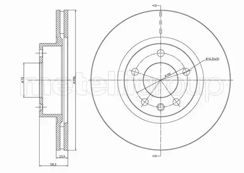 METELLI TARCZA HAMULCOWA 23-0446 