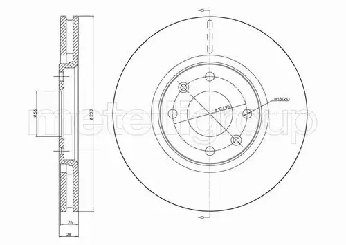 METELLI TARCZA HAMULCOWA 23-0454 