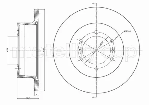 METELLI TARCZA HAMULCOWA 23-0464 