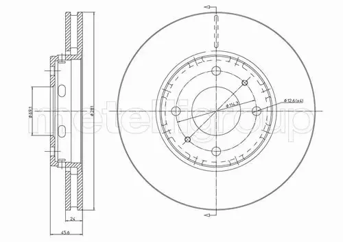 METELLI TARCZA HAMULCOWA 23-0467C 