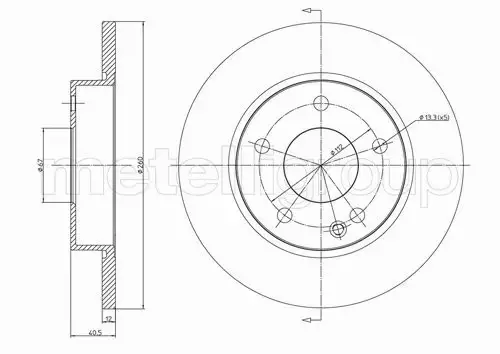 METELLI TARCZA HAMULCOWA 23-0470C 