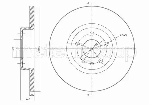 METELLI TARCZA HAMULCOWA 23-0472C 