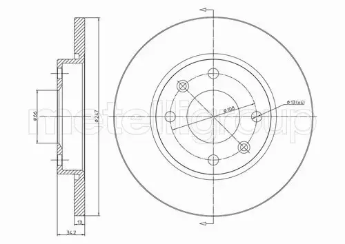 METELLI TARCZA HAMULCOWA 23-0486C 