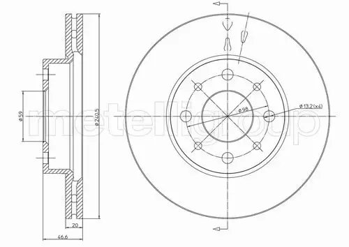 METELLI TARCZA HAMULCOWA 23-0496 