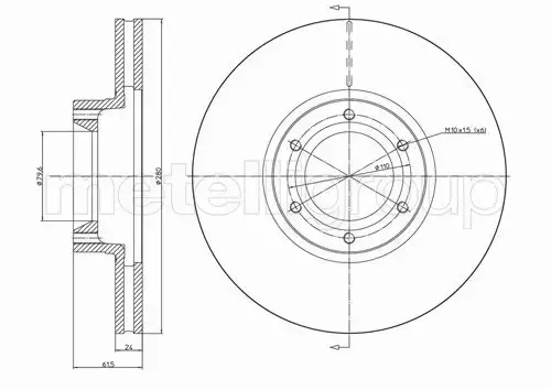 METELLI TARCZA HAMULCOWA 23-0499C 