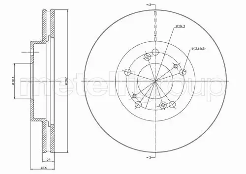 METELLI TARCZA HAMULCOWA 23-0503C 