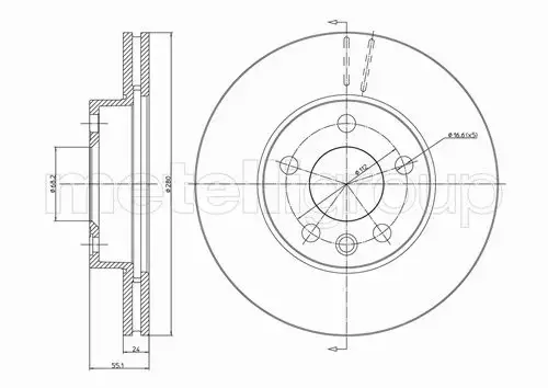 METELLI TARCZA HAMULCOWA 23-0507 