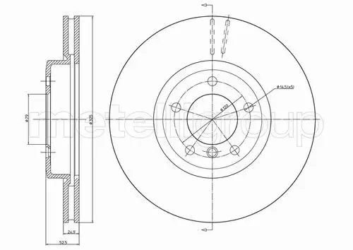 METELLI TARCZA HAMULCOWA 23-0518C 