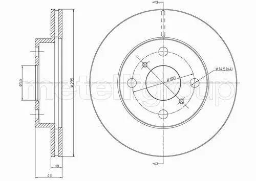 METELLI TARCZA HAMULCOWA 23-0552C 