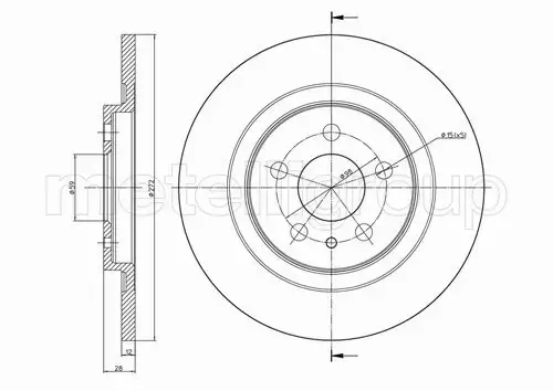 METELLI TARCZA HAMULCOWA 23-0554C 