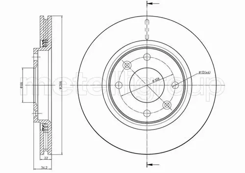 METELLI TARCZA HAMULCOWA 23-0555C 