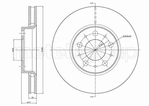 METELLI TARCZA HAMULCOWA 23-0560C 