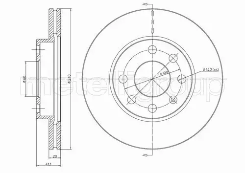 METELLI TARCZA HAMULCOWA 23-0569C 