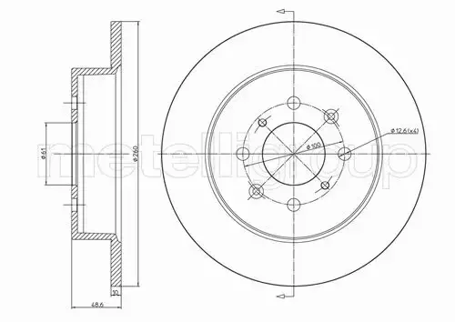 METELLI TARCZA HAMULCOWA 23-0579C 