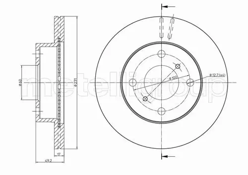 METELLI TARCZA HAMULCOWA 23-0587 