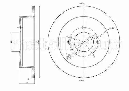 METELLI TARCZA HAMULCOWA 23-0592C 