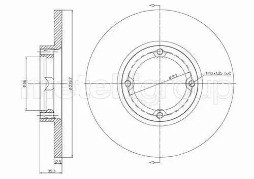 METELLI TARCZA HAMULCOWA 23-0597C 