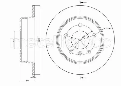 METELLI TARCZA HAMULCOWA 23-0599C 