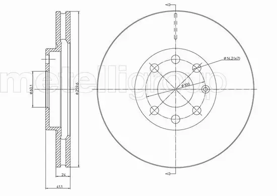 METELLI TARCZA HAMULCOWA 23-0604C 