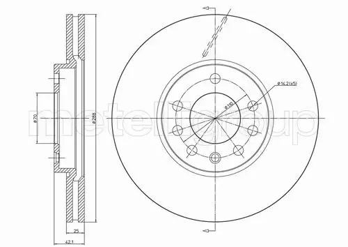 METELLI TARCZA HAMULCOWA 23-0605C 