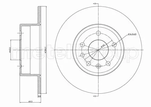 METELLI TARCZA HAMULCOWA 23-0607C 