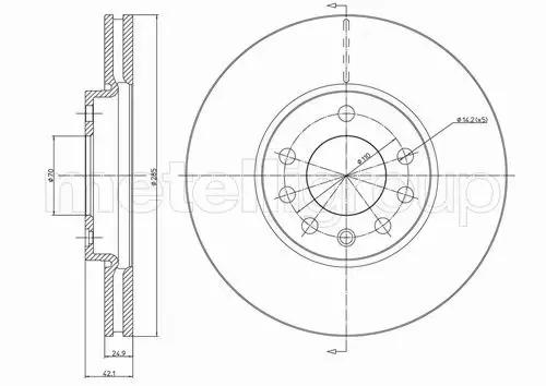 METELLI TARCZA HAMULCOWA 23-0608C 