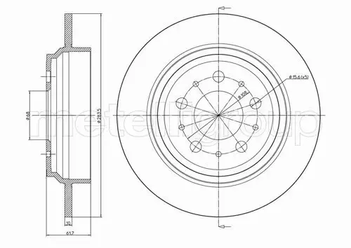 METELLI TARCZA HAMULCOWA 23-0629C 