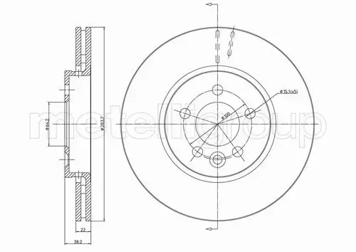 METELLI TARCZA HAMULCOWA 23-0643 