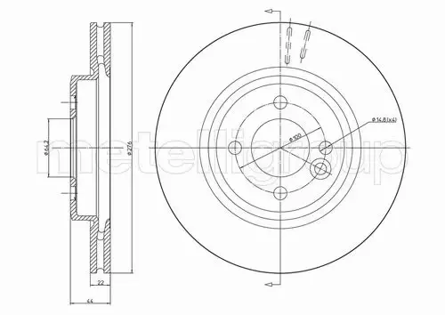 METELLI TARCZA HAMULCOWA 23-0666C 