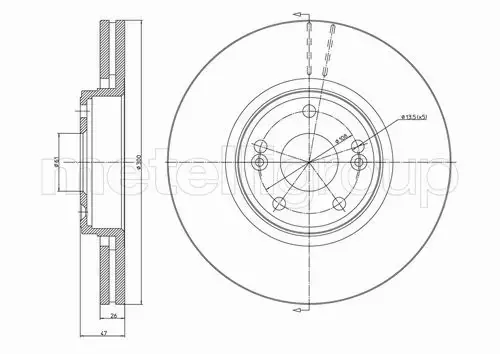 METELLI TARCZA HAMULCOWA 23-0675C 