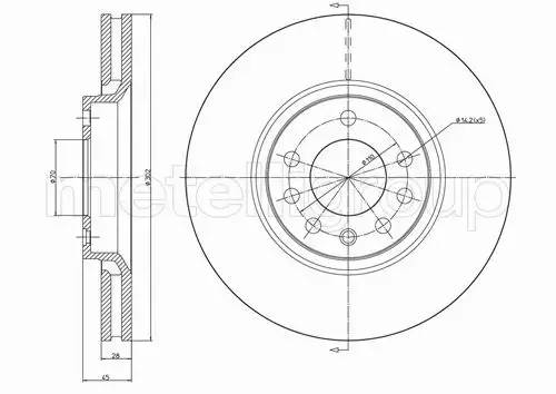 METELLI TARCZA HAMULCOWA 23-0681C 