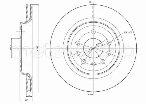 METELLI TARCZA HAMULCOWA 23-0682C 