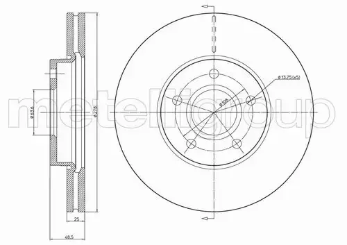 METELLI TARCZE+KLOCKI P+T VOLVO C30 S40 V50 278MM 