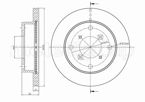 METELLI TARCZA HAMULCOWA 23-0691 