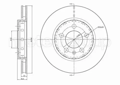 METELLI TARCZA HAMULCOWA 23-0695C 