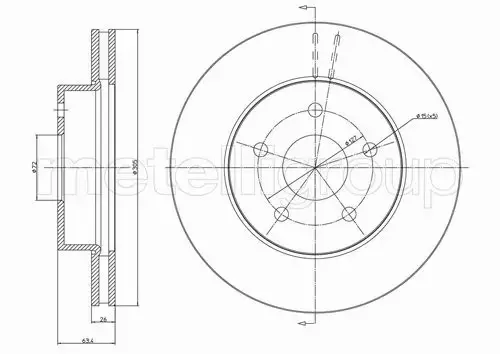 METELLI TARCZA HAMULCOWA 23-0696C 