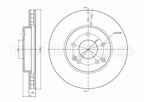 METELLI TARCZA HAMULCOWA 23-0701C 