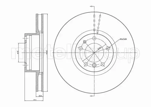 METELLI TARCZA HAMULCOWA 23-0703C 