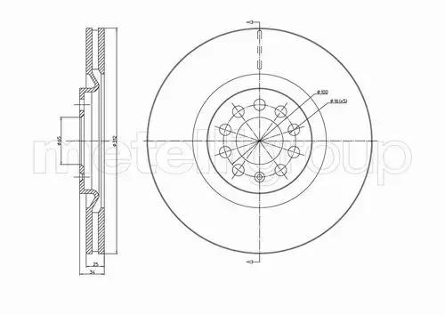 METELLI TARCZA HAMULCOWA 23-0706C 