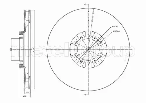 METELLI TARCZA HAMULCOWA 23-0709 