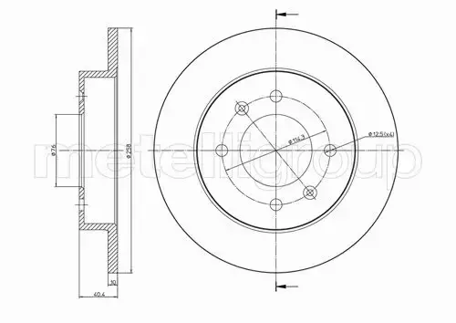 METELLI TARCZA HAMULCOWA 23-0713 