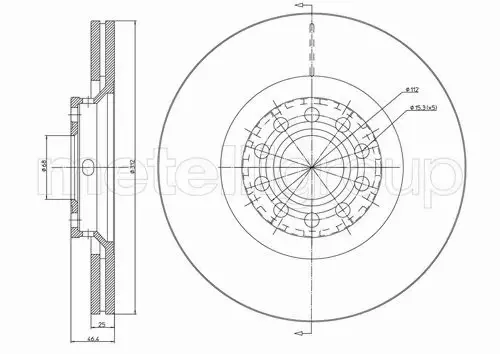 METELLI TARCZA HAMULCOWA 23-0726C 